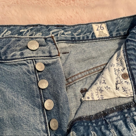 Free People Distressed Mid/High Rise Jeans - Picture 11 of 13